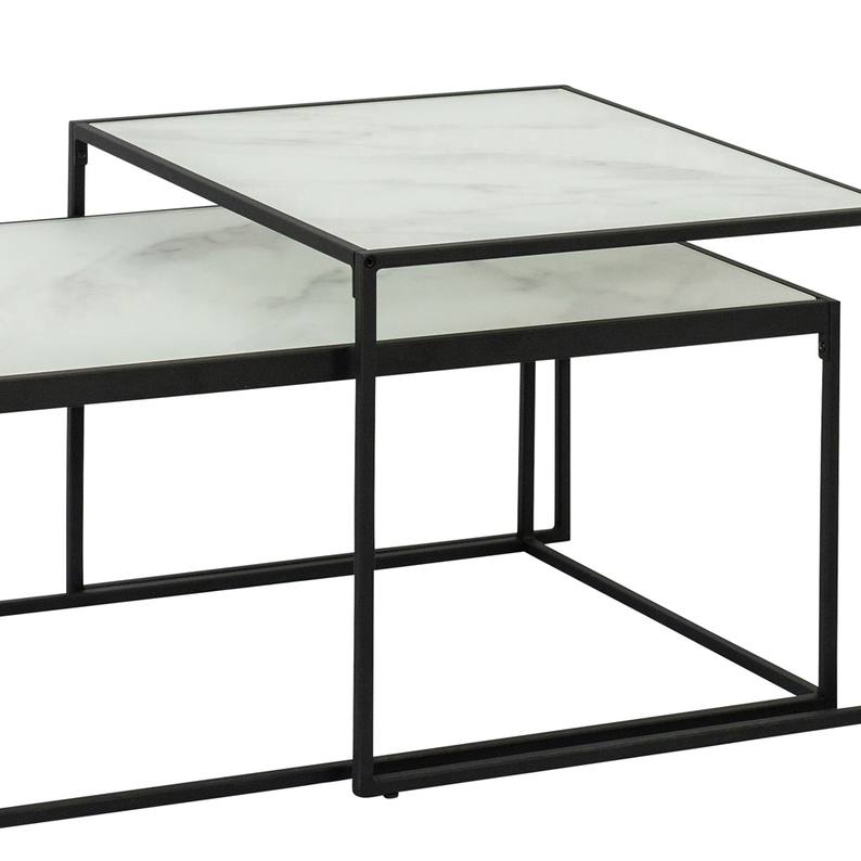 MEDULIN Set de tables basses 100x50 cm et 55x50 cm