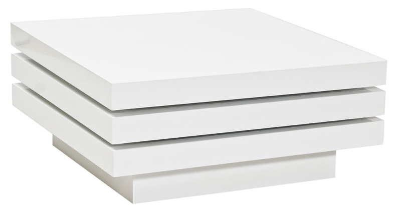 Table basse Hazin 80x80 cm blanc