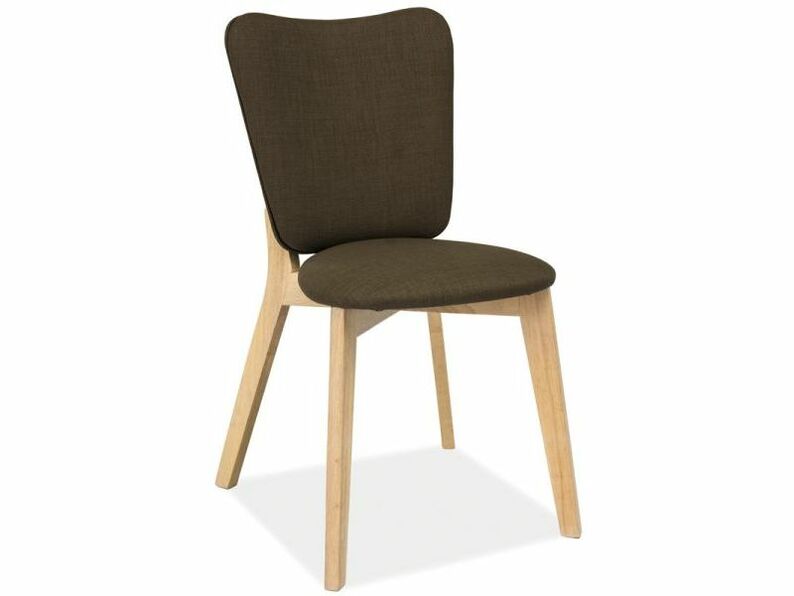 TERESON Chaise en bois chêne blanchi / kaki