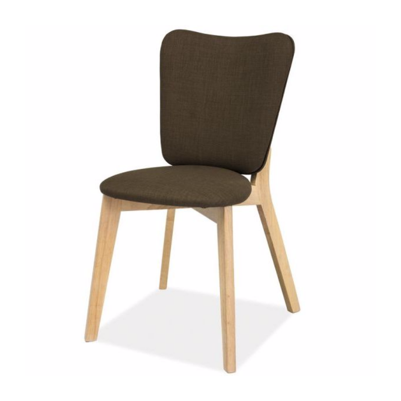 TERESON Chaise en bois chêne blanchi / kaki