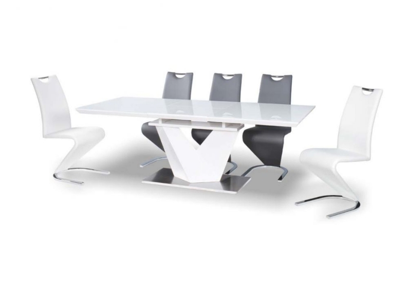 Table à rallonges Aramoko III 160-220x90 cm blanc