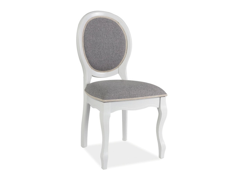 ANDALEN Chaise en bois blanc / gris