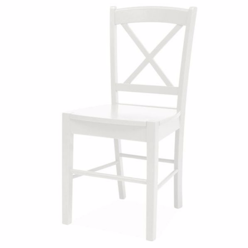 SVENE Chaise en bois blanche