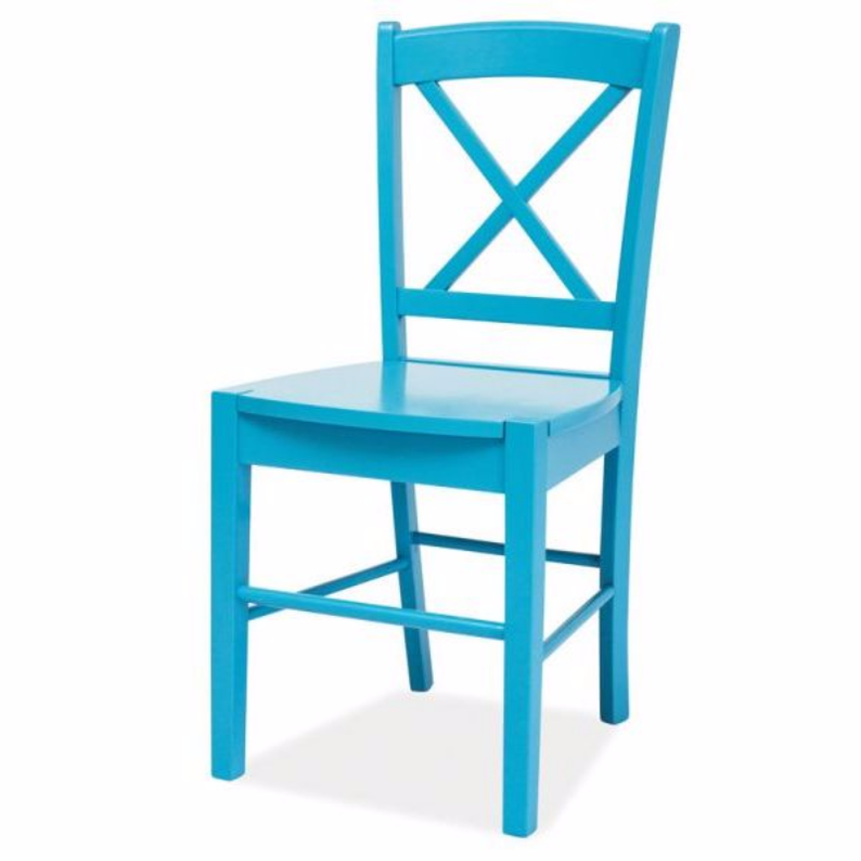 SVENE Chaise en bois bleue