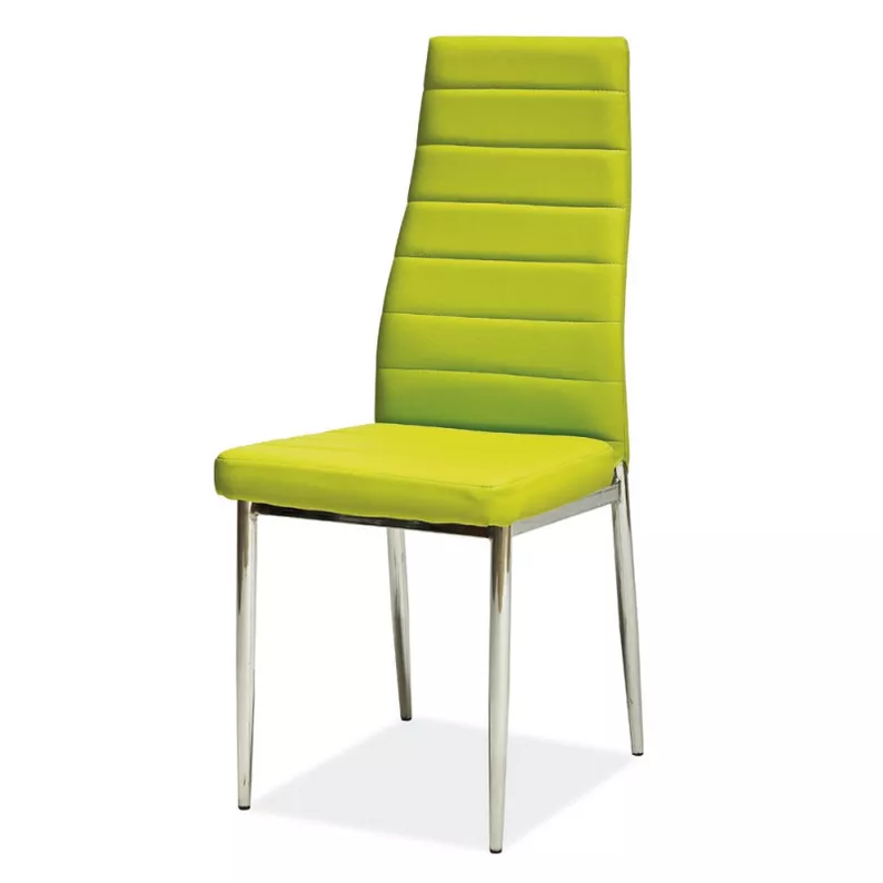 LASTAD Chaise verte pieds acier chromé