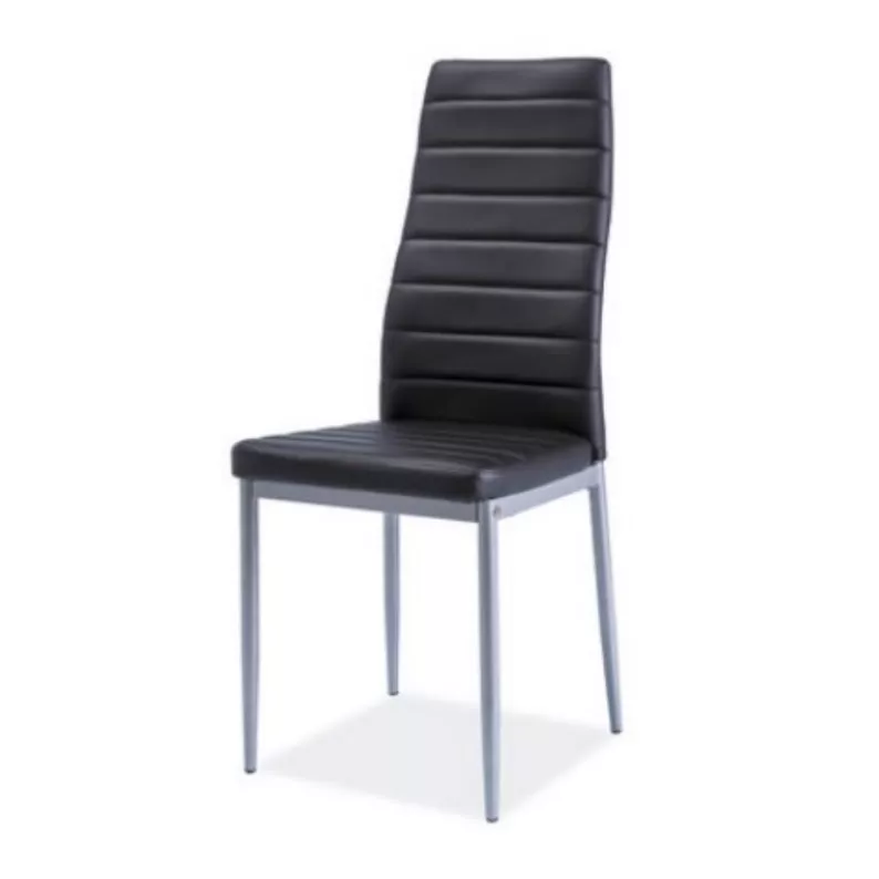 LASTAD Chaise noire pieds acier