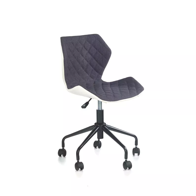 FORINT Chaise de bureau enfant blanc / gris argenté