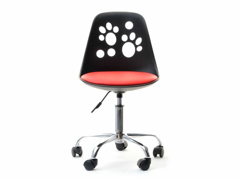 FOOT Chaise de bureau enfant rouge / noir