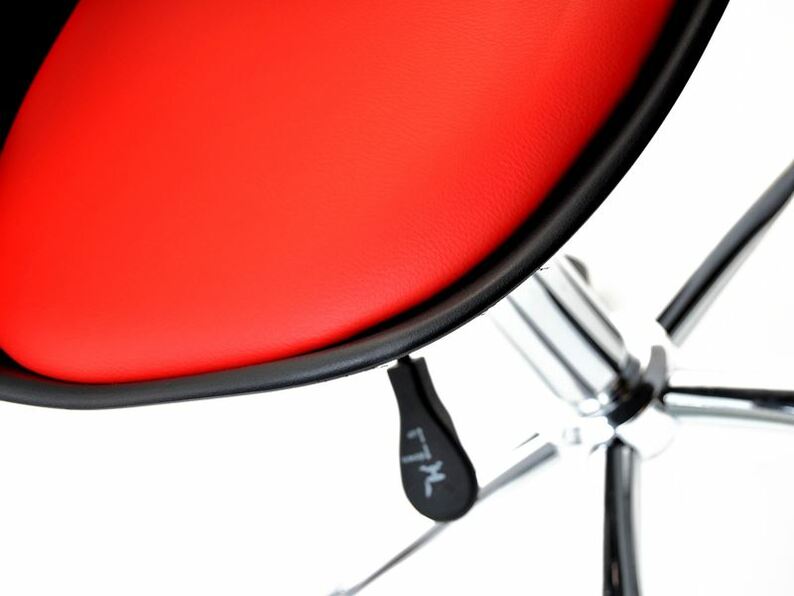 FOOT Chaise de bureau enfant noir / rouge