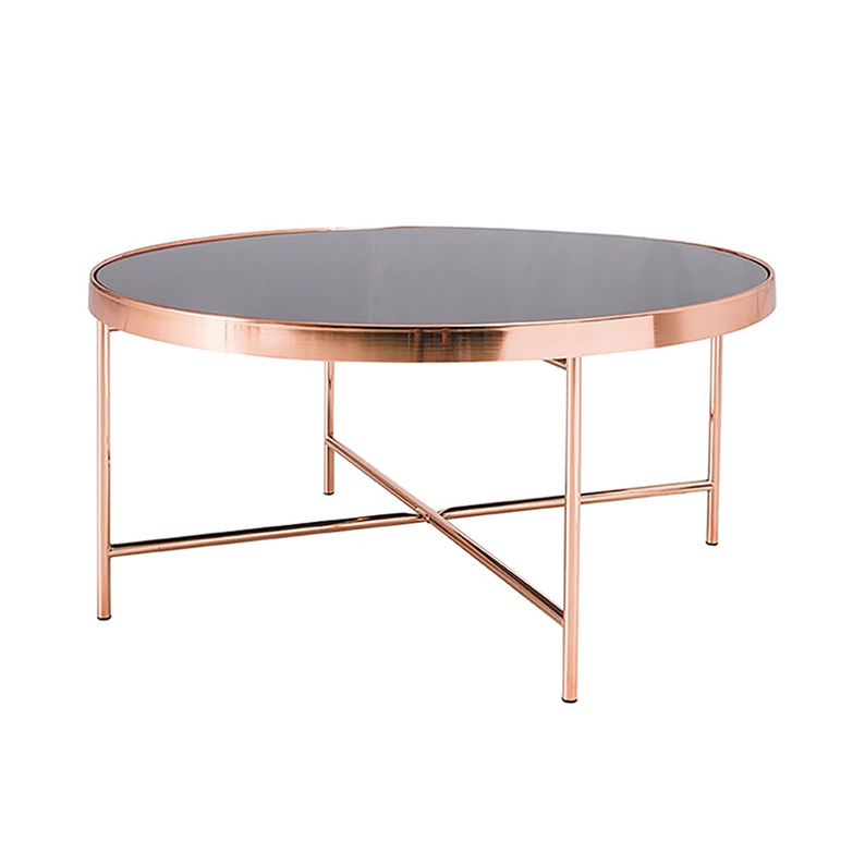 COPPER Table basse ronde diamètre 80 cm