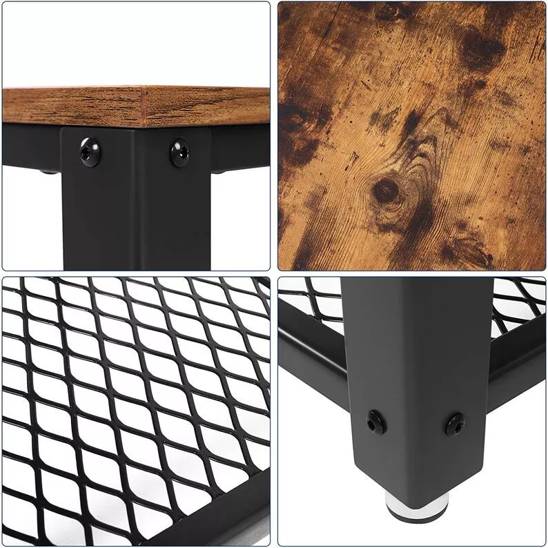 MALEK Table basse marron look usé 106x60 cm