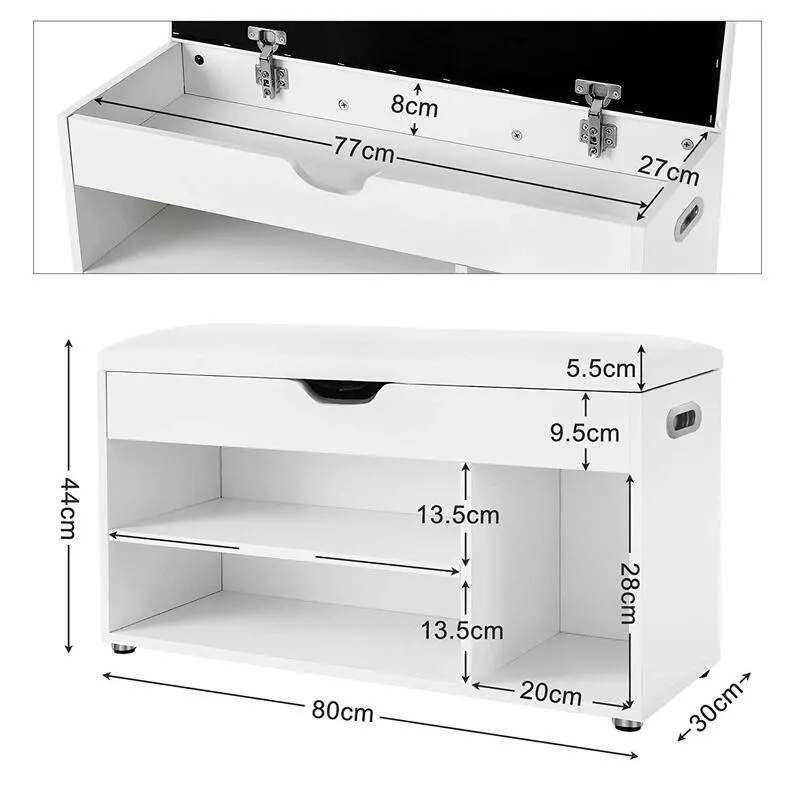 COBALIE Banc de rangement à chaussures