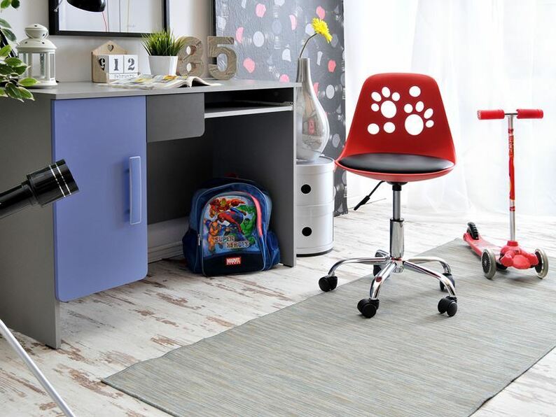 Chaise de bureau enfant à roulettes gris - Vertbaudet