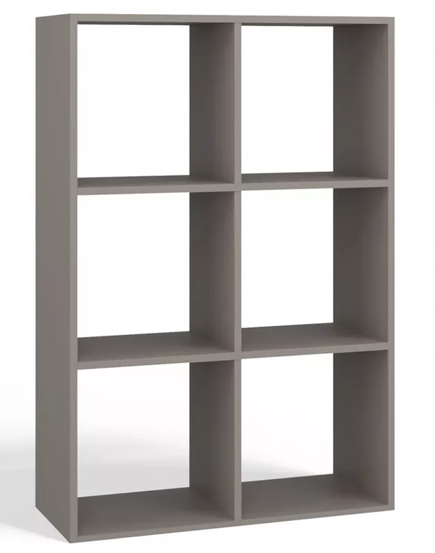 Regał otwarty Malax z sześcioma półkami 110 cm szary