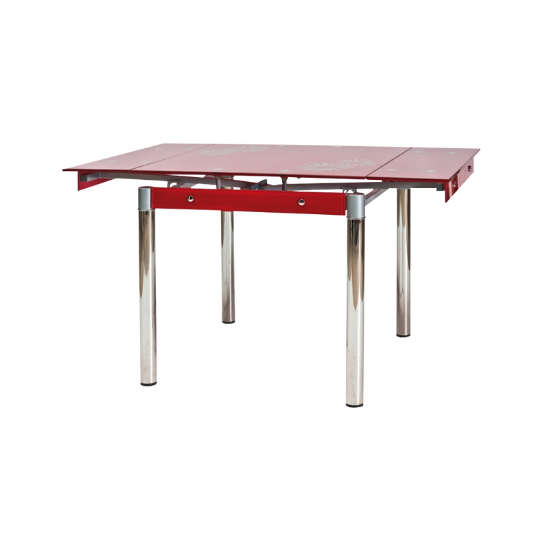 Table à rallonge Grevinge 80-131 x 80 cm rouge