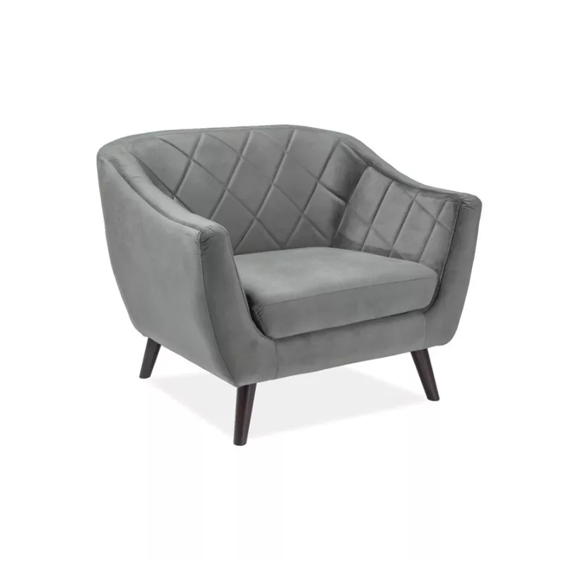 Fauteuil Lemarik en velours gris