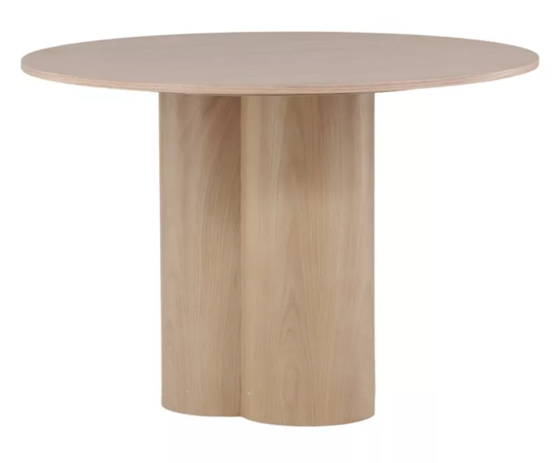 Table à manger Convalder 110x110 cm blanchie à la chaux