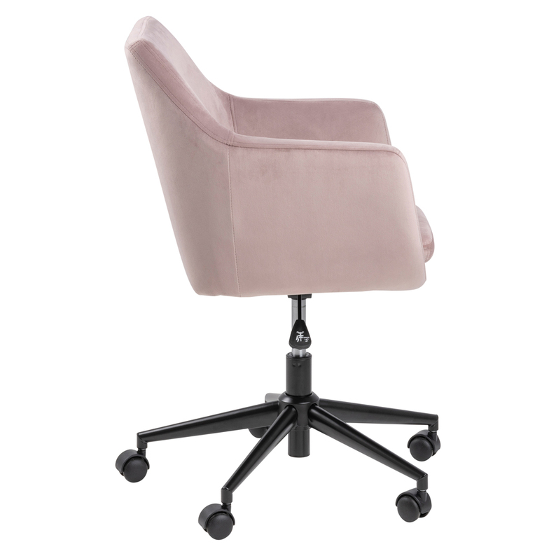 MARCELIO Chaise de bureau rosé claire de velours - Selsey