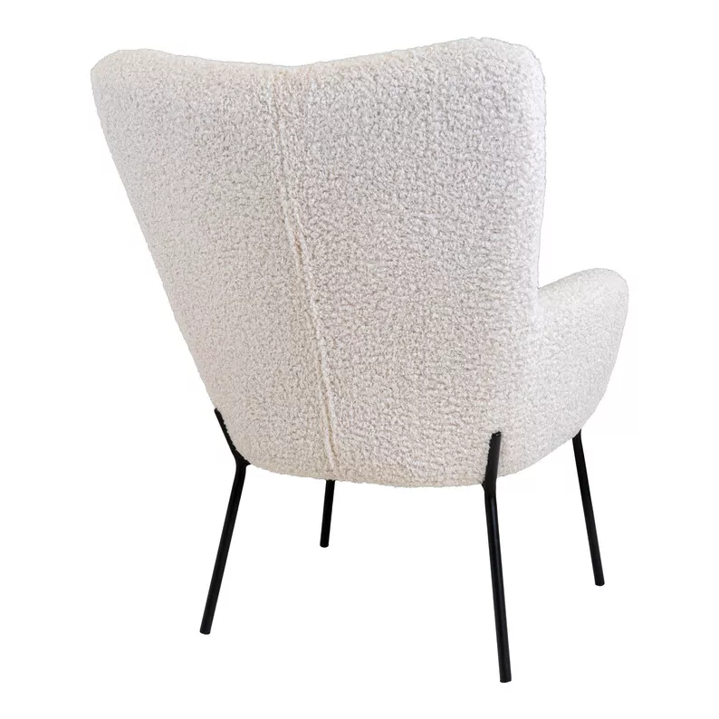Fauteuil à oreilles Glaber blanc