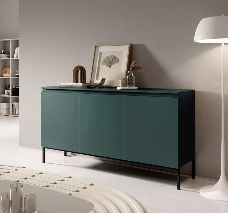 Commode 3 portes Bemmi 150 cm Vert foncé