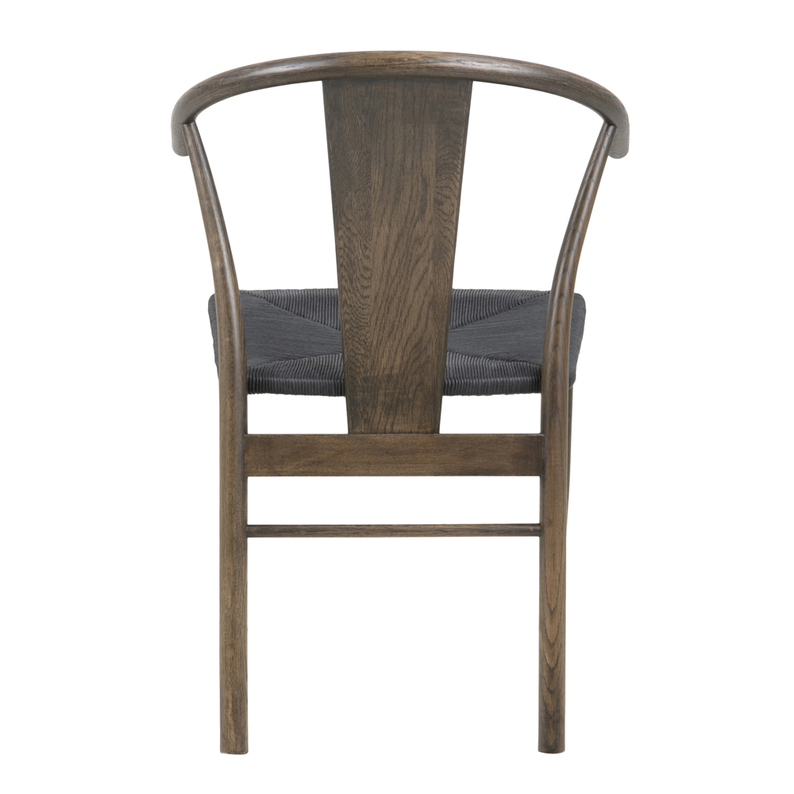 ABSOLUTNO Chaise en bois de chêne entièrement fumé, assise noire