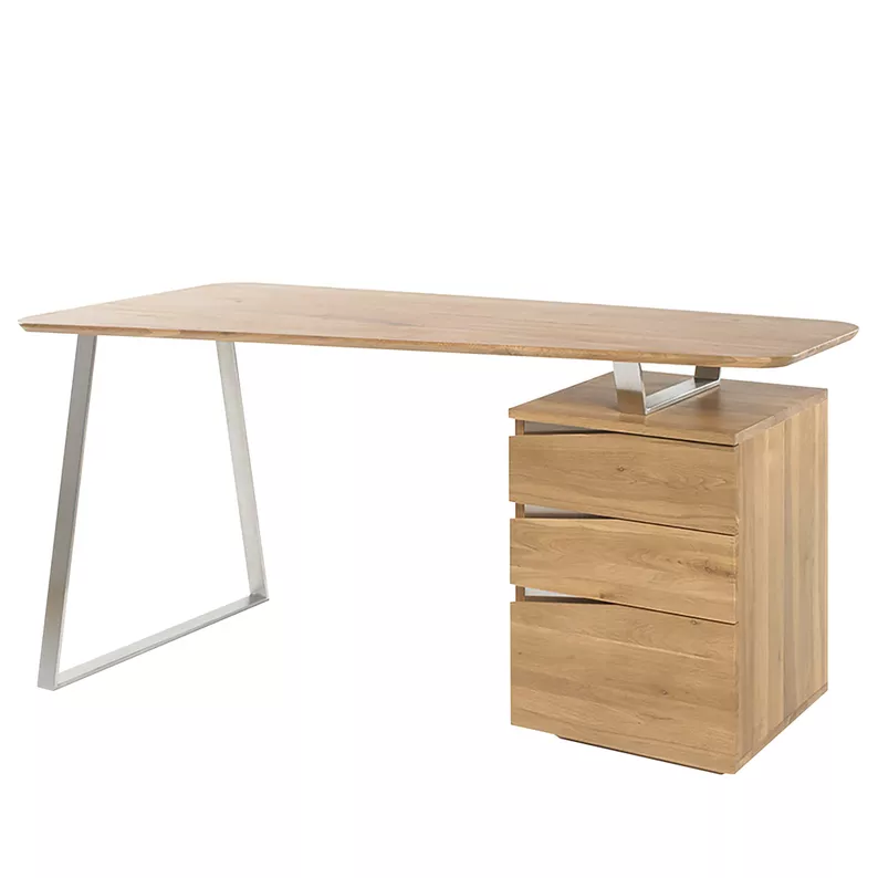 Bureau en bois avec tiroirs Dalmazia 150x67 cm en chêne