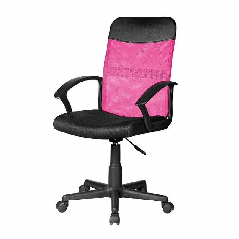Chaise de bureau Rabges rose et noir