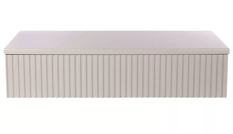 Coiffeuse Lonidos 70x35 cm suspendue lattes grises