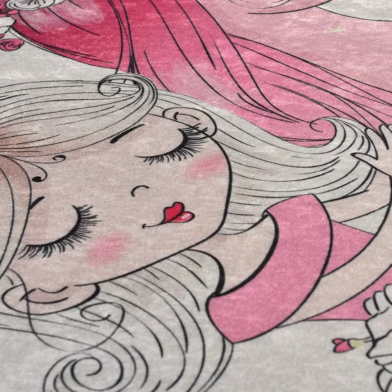 DINKLEY Tapis pour chambre d'enfant Princess 140x190 cm