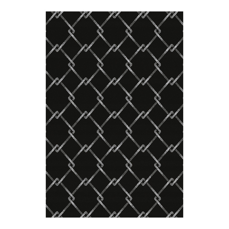 Tapis moderne Raterrel, 80x150 cm, noir