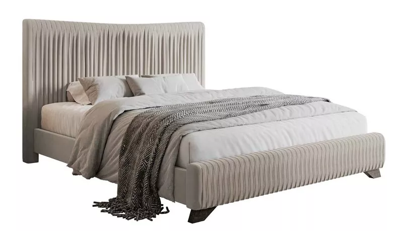 Lit rembourré Bratan 160x200 cm beige