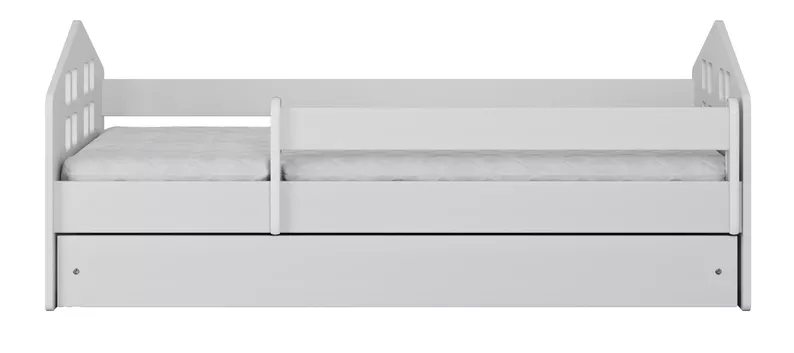 Lit enfant Bubup 160x80 cm avec un tiroir et un matelas blanc
