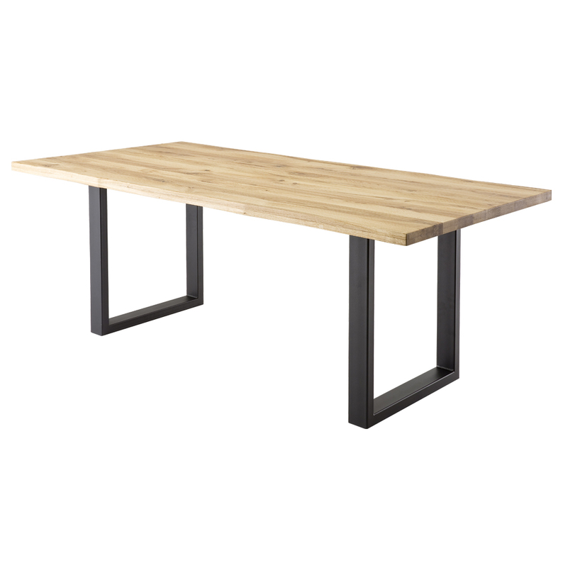 Table Kitton 100x200 cm, chêne massif, sauvage