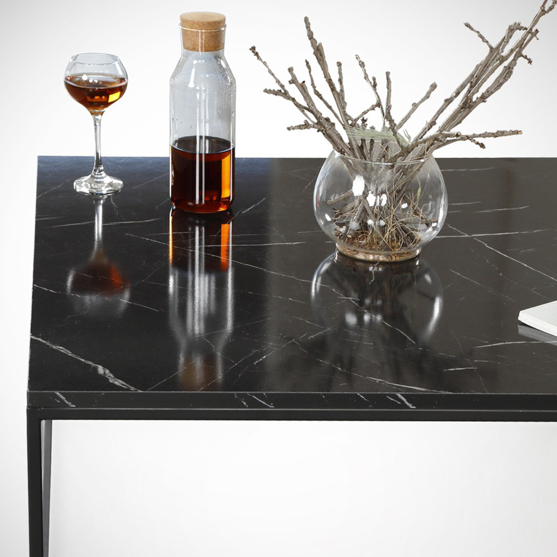 FELYNDIIRA Table basse en métal noir 75x75 cm