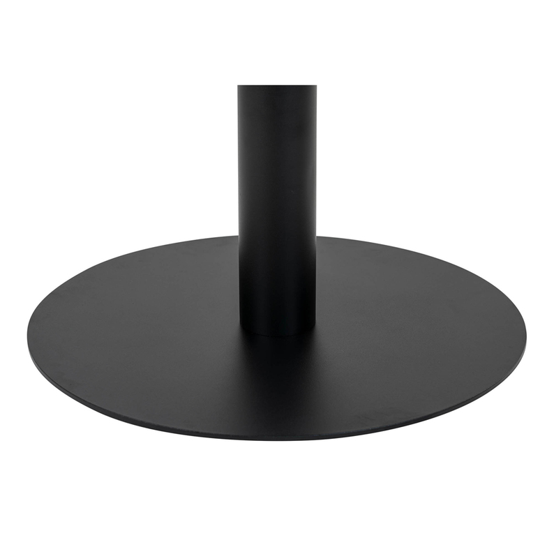 Table Rifetta, imitation marbre avec une base noire, diamètre 70 cm