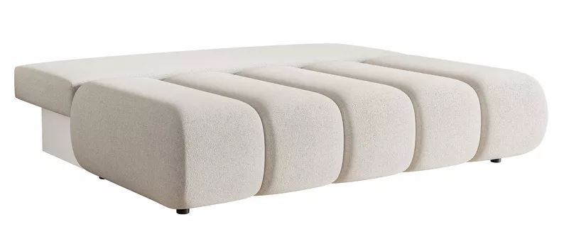 Kanapa trzyosobowa Dandelino Mini z funkcją spania kremowa szenil