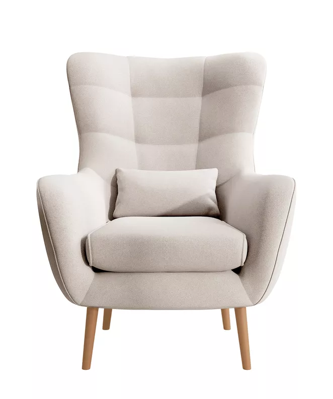 Fauteuil à oreilles loisirs beige Vence