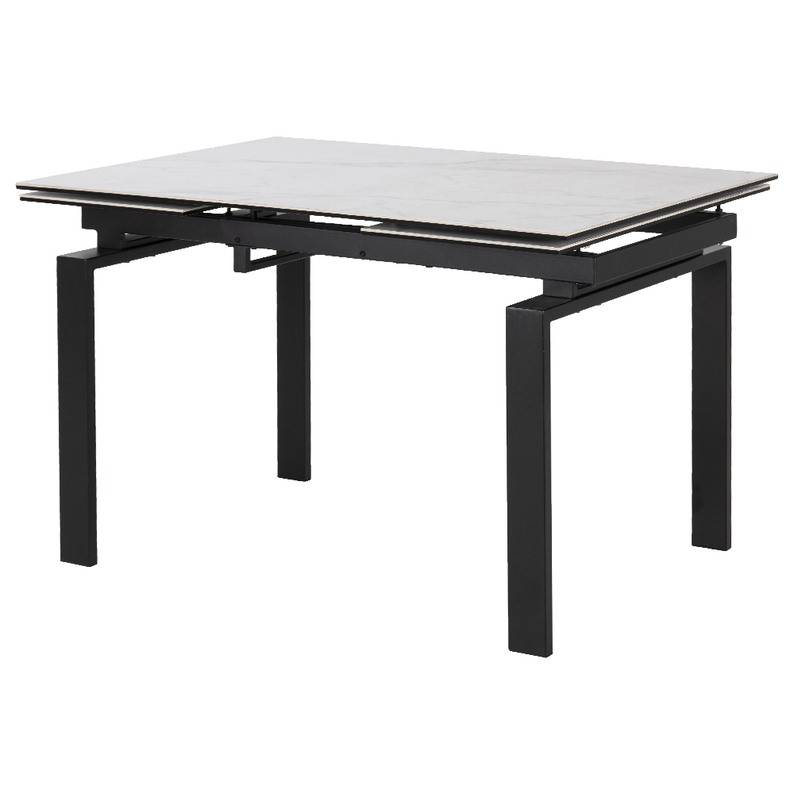 EDIAZO Table à rallonges 120-200x85 cm blanc