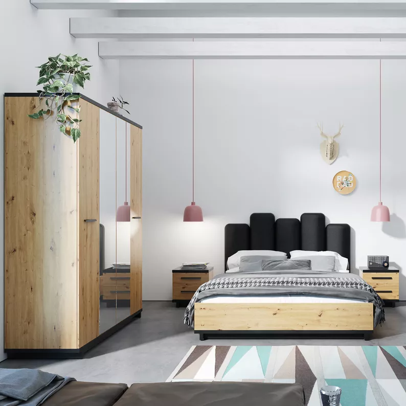COLLARD Armoire 4 portes avec miroir