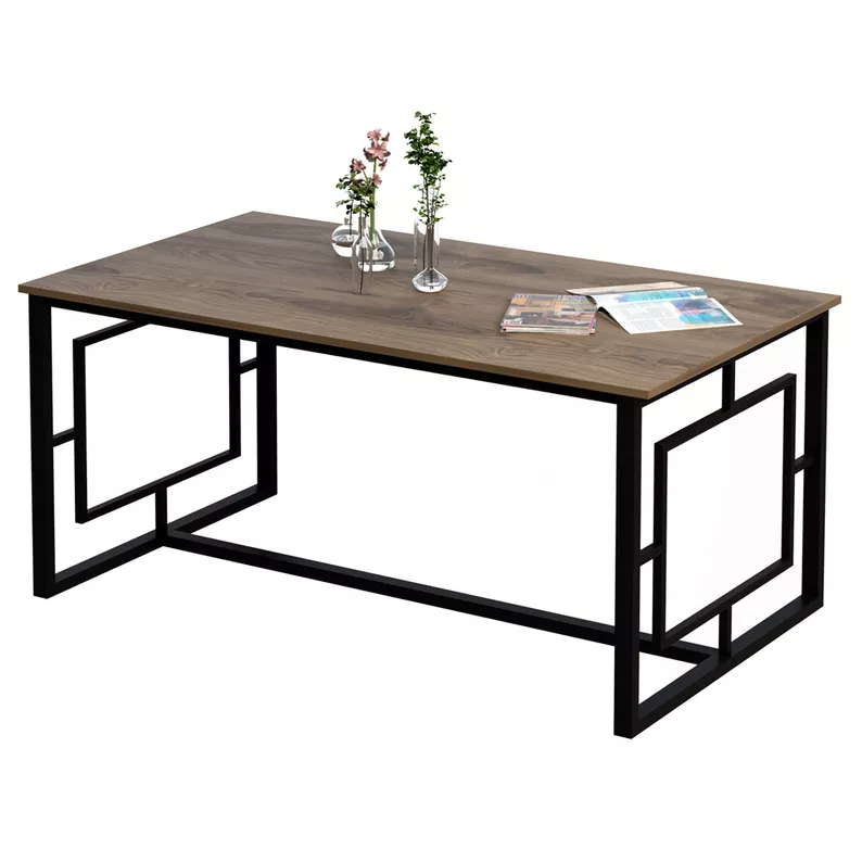 Table à manger Lushapint 160x76 cm en noyer