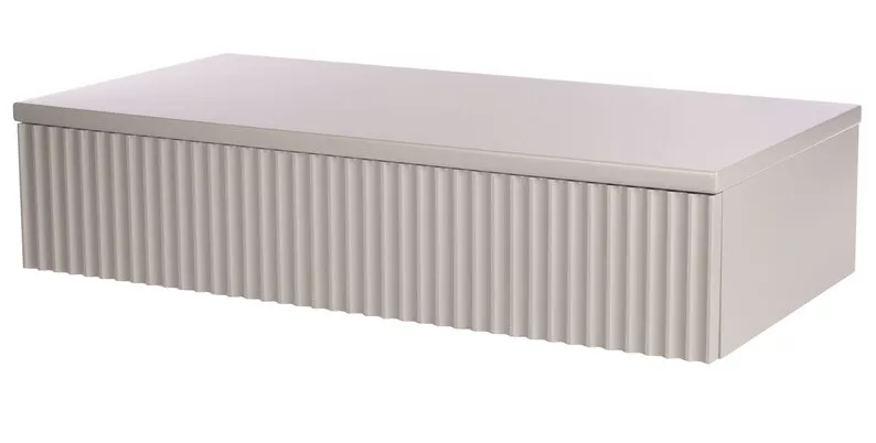 Coiffeuse Lonidos 60x35 cm suspendue lattes grises