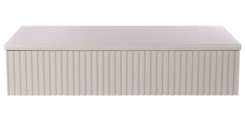 Coiffeuse Lonidos 60x35 cm suspendue lattes grises