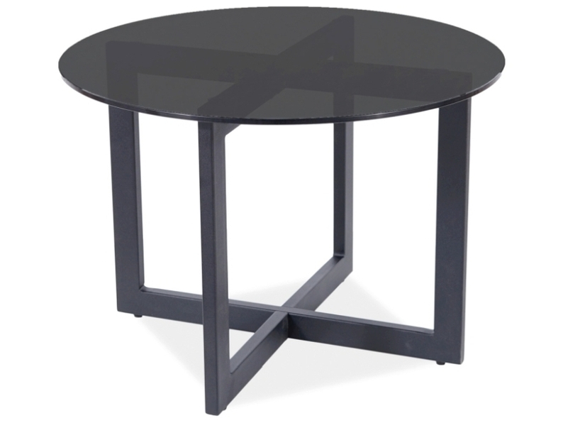 Table basse ronde Magnil, diamètre 60 cm, noir