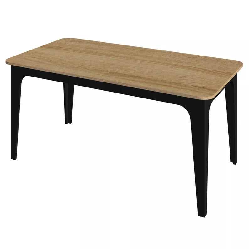 Table à manger Rutak de style industriel 80x120 cm