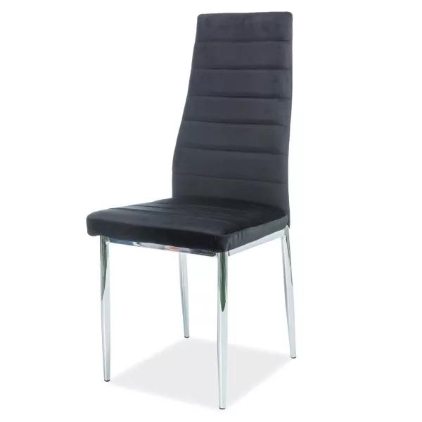 Chaise rembourrée Lastad velours noir