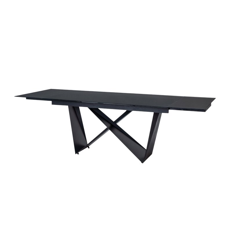 Table à rallonges Surtsey 160-240x90 cm noir