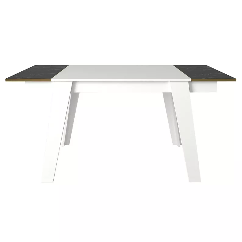 Table à manger Nostirt 148,5 x 85 cm noir et blanc