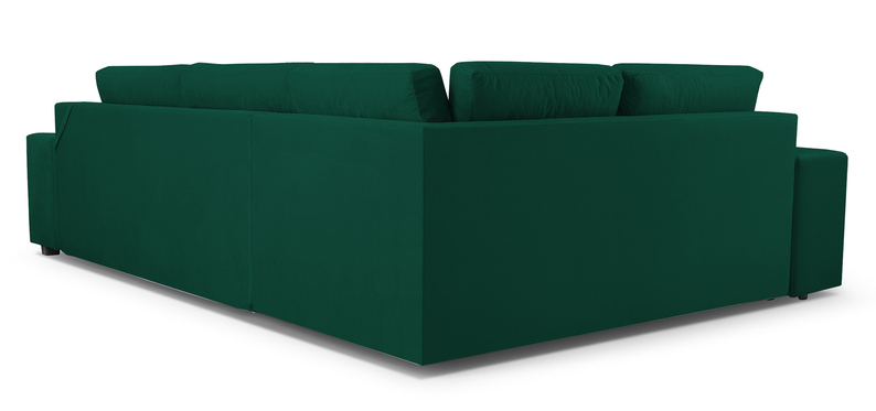 UMILL L Canapé d'angle gauche fonction de lit avec minibar et pouf Monolith 37
