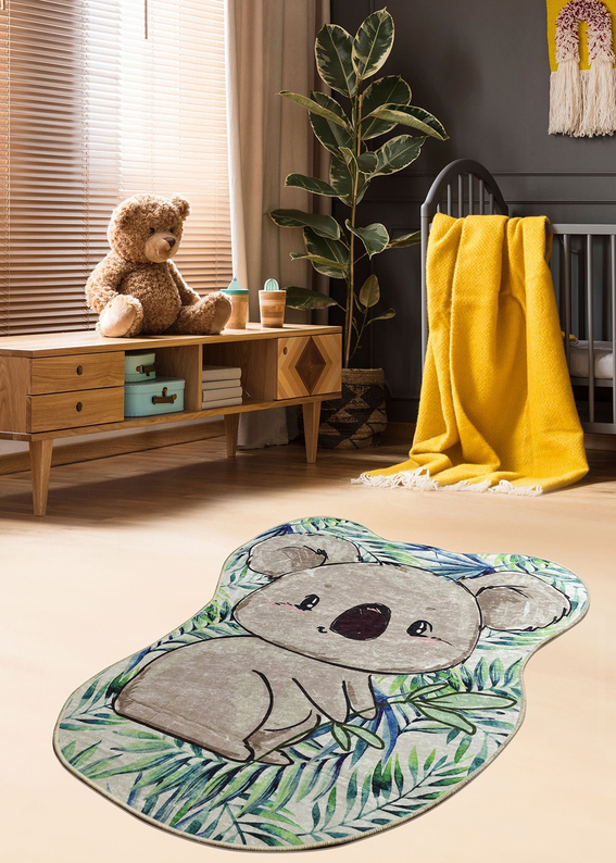 DINKLEY Tapis pour chambre d'enfant en forme de Koala 120x160 cm