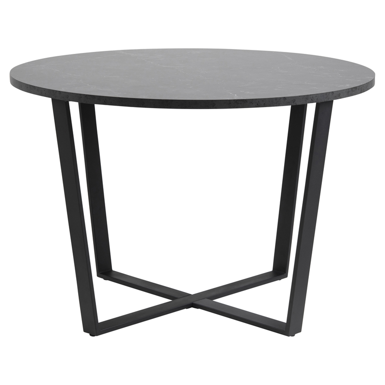 ADHAFERA Table noire diamètre 110 cm
